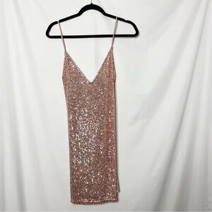 Victorias Secret Blush Pink Sequin Dress Size XL